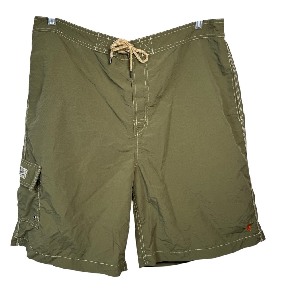 Polo Ralph Lauren Swim Nylon Board Shorts Trunks Olive Green Mens Size: XXL
